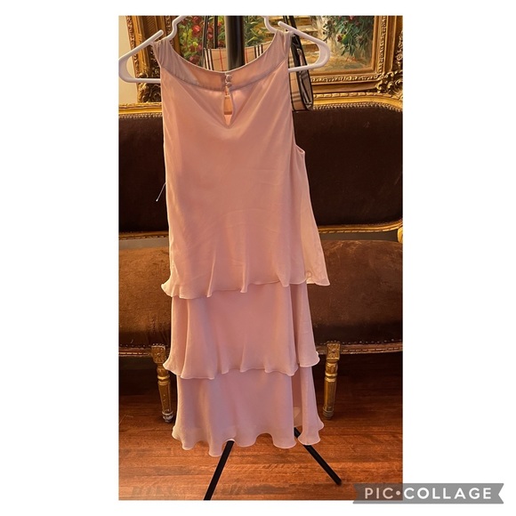 Brand un1deux2trois3 pink ruffled silk vintage dress - Picture 4 of 4